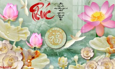 File tranh Tranh hoa sen cá cửu ngư quần hội S4607 (ảnh gốc) chi tiết rõ ràng