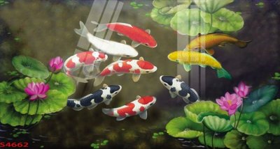 Mua file ảnh gốc Tranh hoa sen cá cửu ngư quần hội S4662 (chất lượng cao)