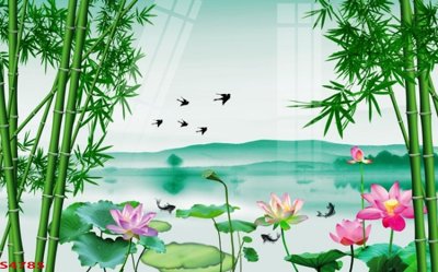 File PSD Tranh hoa sen cá cửu ngư quần hội S4785 (gốc) cho in quảng cáo