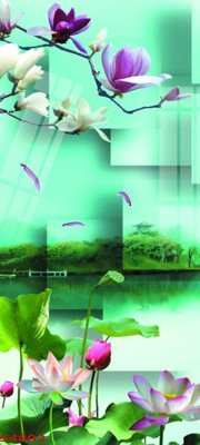 Mua file ảnh gốc Tranh hoa sen cá cửu ngư quần hội S4803 (chất lượng cao)