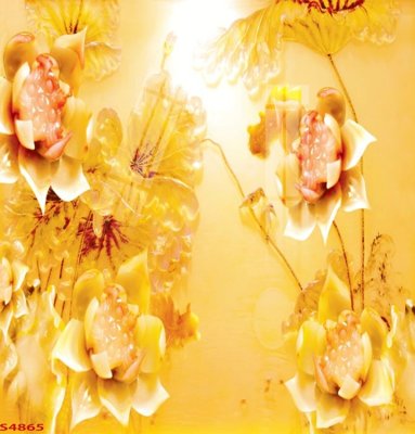 Download file gốc Tranh hoa sen cá cửu ngư quần hội S4865 (in lụa) hoa lá