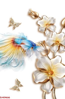 Ảnh gốc Tranh hoa sen cá cửu ngư quần hội S4966 (siêu chi tiết) để in ấn