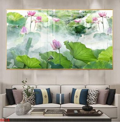 File gốc Tranh cửu ngư quần hội sen cá S614 (cho in ấn) độc quyền