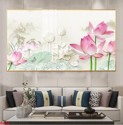 Download file gốc Tranh cửu ngư quần hội sen cá S616 (in lụa) nghệ thuật