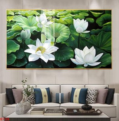 File gốc Tranh cửu ngư quần hội sen cá S728 (phiên bản chuẩn) để in ấn