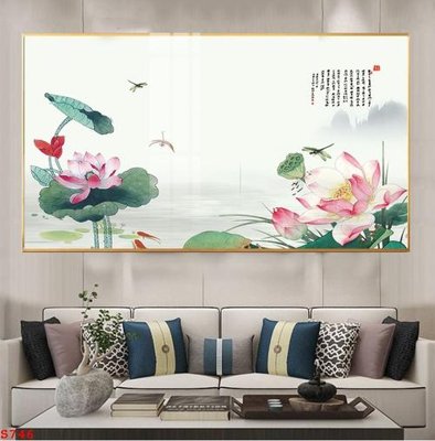 File tranh Tranh cửu ngư quần hội sen cá S746 (bản gốc) in canvas