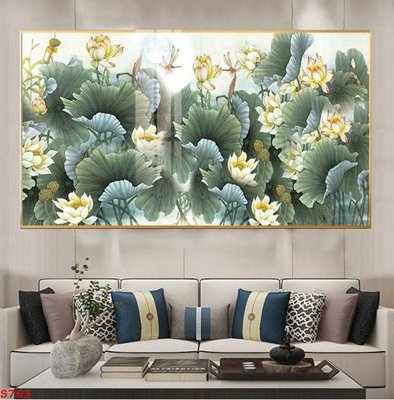 Tải file Tranh cửu ngư quần hội sen cá S763 (ảnh gốc) in gạch men