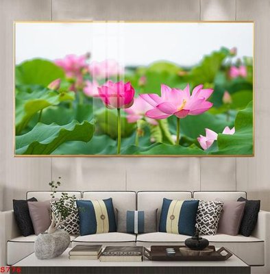 File in mica Tranh cửu ngư quần hội sen cá S776 (bản gốc) siêu trong