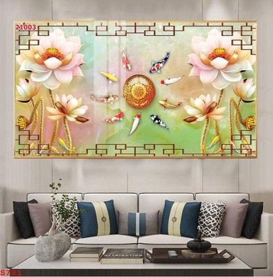 Tải file Tranh cửu ngư quần hội sen cá S781 (gốc) làm file thiết kế