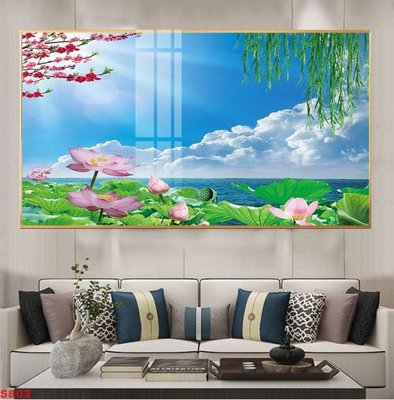 Tải file Tranh cửu ngư quần hội sen cá S802 (gốc) in nhanh