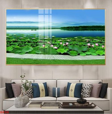 File tranh trang trí Tranh cửu ngư quần hội sen cá S830 (tải file gốc)