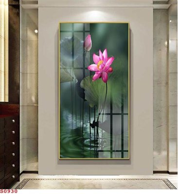 File in trần Tranh cửu ngư quần hội sen cá S930 (file gốc) xuyên sáng