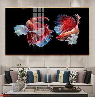 Tải file Tranh cửu ngư quần hội sen cá S937 (PSD) cho in ấn quảng cáo