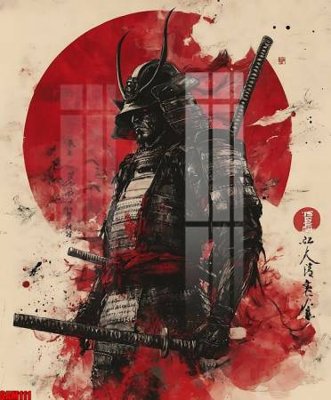 Tải file File tranh samurai võ sĩ nhật bản SAM111 (gốc) chủ đề hoa sen