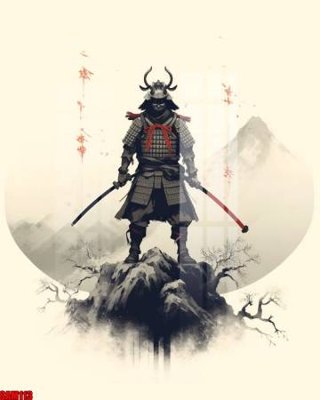 Ảnh mô tả file gốc in mica File tranh samurai võ sĩ nhật bản SAM113