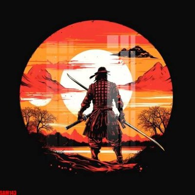Download file File tranh samurai võ sĩ nhật bản SAM143 (gốc) in mica bàn thờ