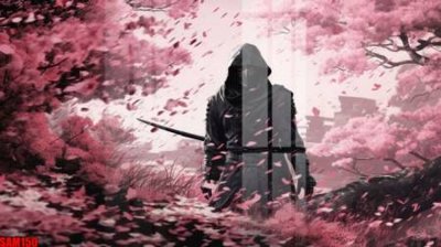 Hình ảnh file gốc in lụa File tranh samurai võ sĩ nhật bản SAM150