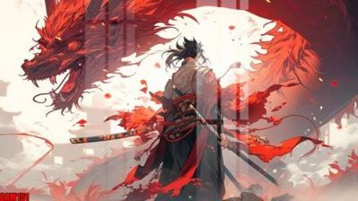 File PSD File tranh samurai võ sĩ nhật bản SAM151 (nguyên gốc) chất lượng cao