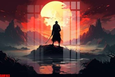 File tranh File tranh samurai võ sĩ nhật bản SAM163 (gốc) chủ đề trừu tượng