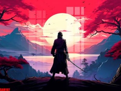File PSD File tranh samurai võ sĩ nhật bản SAM187 (bản gốc) đã tách nền