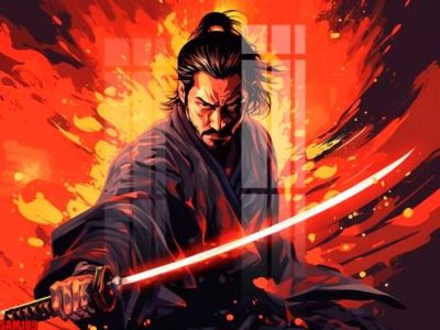 Tải file File tranh samurai võ sĩ nhật bản SAM189 (gốc) in tranh tráng gương