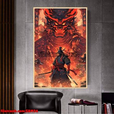 File in ấn chuyên nghiệp File tranh samurai võ sĩ nhật bản SAM26 (file gốc)