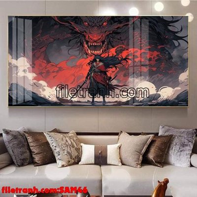 Tải file File tranh samurai võ sĩ nhật bản SAM46 (gốc) làm tranh treo tường