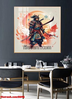 Tải file File tranh samurai võ sĩ nhật bản SAM6 (gốc) in trên mọi chất liệu