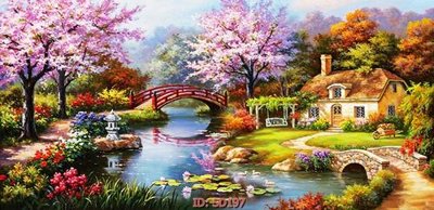 File tranh in trần 3D File tranh sơn dầu SD197 (ảnh gốc)