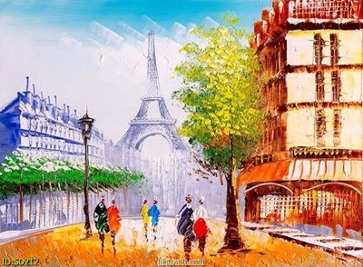 File ảnh File tranh sơn dầu SD212 (gốc) cho trang trí nhà hàng