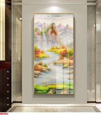 File gốc File tranh sơn dầu phong cảnh châu âu SD501 (cho in 3D) độc đáo