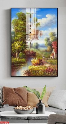 File gốc File tranh sơn dầu phong cảnh châu âu SD504 (in mica) cắt laser