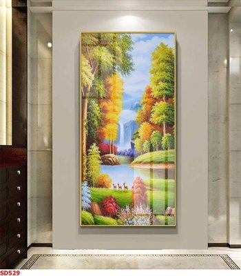 File in trần File tranh sơn dầu phong cảnh châu âu SD529 (file gốc) chủ đề vũ trụ