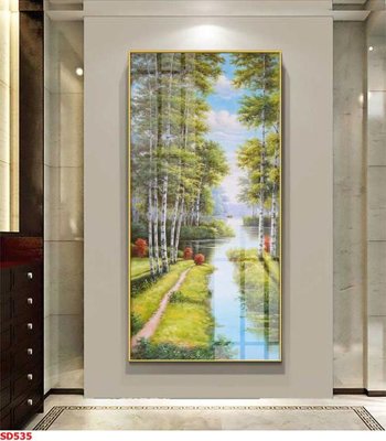 File tranh gốc File tranh sơn dầu phong cảnh châu âu SD535 (sắc nét từng chi tiết)