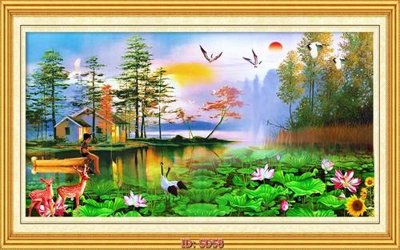 File gốc File tranh sơn dầu SD58 (in mica) làm bảng hiệu