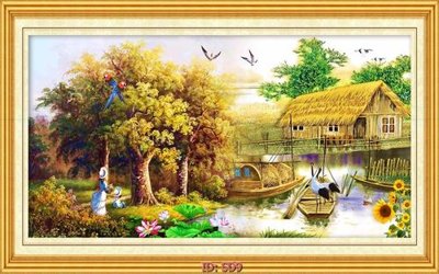 File tranh File tranh sơn dầu SD9 (gốc) in trên kính