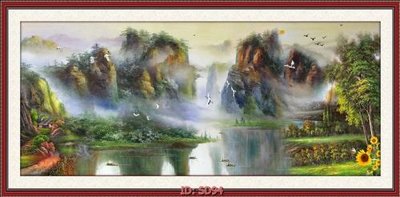 File tranh File tranh sơn dầu SD94 (gốc) chủ đề thành phố