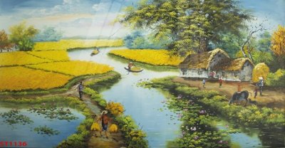 Tải về file tranh gốc Tranh sơn thủy thác nước phong thủy ST1136 (để in quảng cáo)