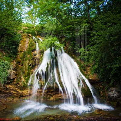 File tranh Tranh sơn thủy thác nước phong thủy ST1211 (ảnh gốc) độc quyền