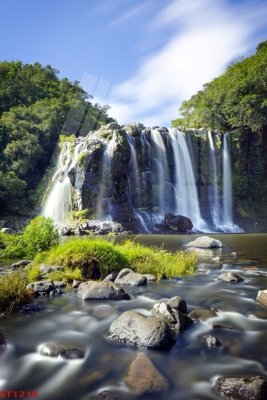 File gốc in ấn Tranh sơn thủy thác nước phong thủy ST1215 chất lượng vượt trội