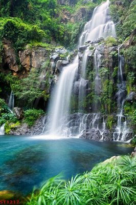 File PSD Tranh sơn thủy thác nước phong thủy ST1217 (bản gốc) độ phân giải cao