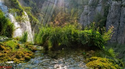 Tải file Tranh sơn thủy thác nước phong thủy ST1227 (gốc) làm file thiết kế