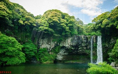 Tải về file tranh gốc Tranh sơn thủy thác nước phong thủy ST1313 (để in quảng cáo)