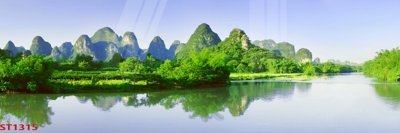 File gốc Tranh sơn thủy thác nước phong thủy ST1315 (phiên bản chuẩn) để in ấn