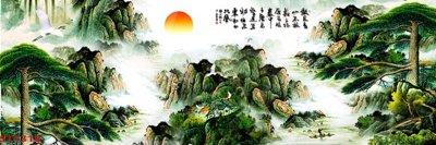 File tranh Tranh sơn thủy thác nước phong thủy ST1318 (ảnh gốc) không bị mờ