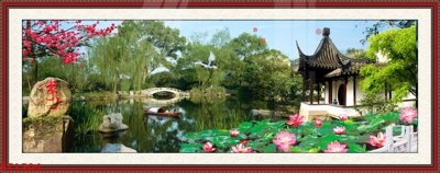 Chi tiết file tranh tráng gương Tranh sơn thủy thác nước phong thủy ST1504 (ảnh gốc)