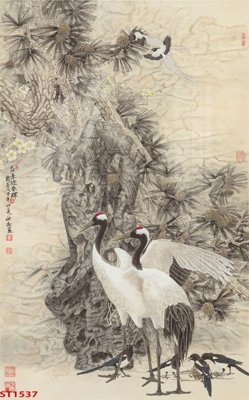 Download file ảnh gốc Tranh sơn thủy thác nước phong thủy ST1537 để in ấn