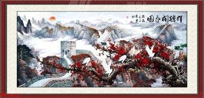 Tệp tin gốc Tranh sơn thủy thác nước phong thủy ST1542 (dùng cho in ấn) chuyên nghiệp