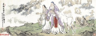 File PSD Tranh sơn thủy thác nước phong thủy ST1552 (gốc) nhiều lớp (multi-layer)