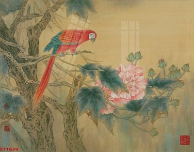 File in ấn Tranh sơn thủy thác nước phong thủy ST1639 (bản gốc) sắc nét